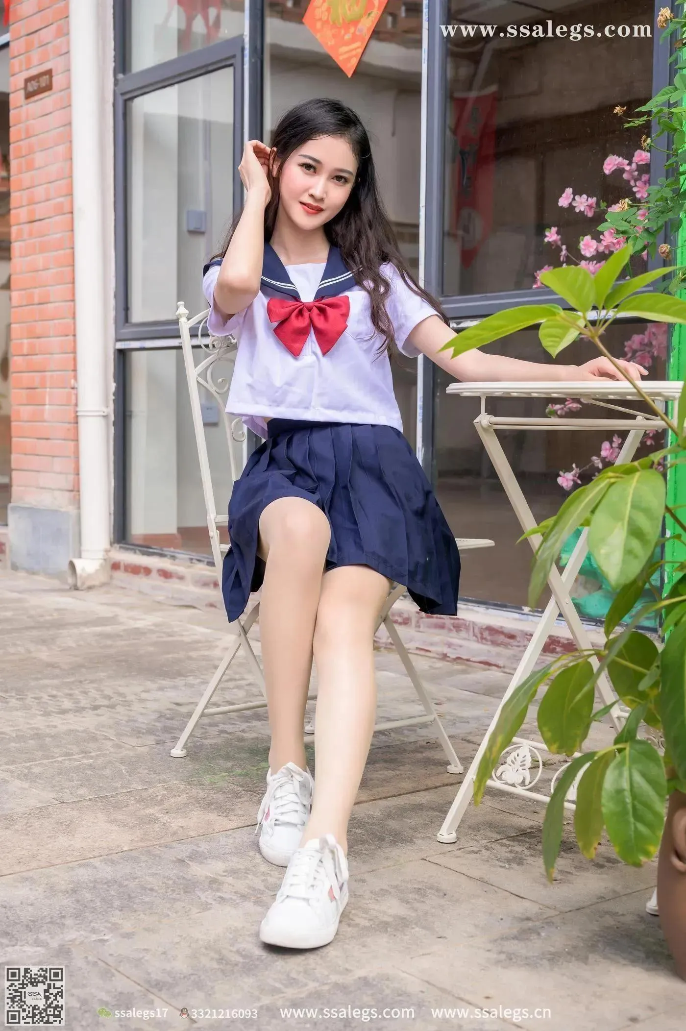 [SSA丝社]超清写真 NO.422 漫漫白色jk制服肉丝写真(下) [84P]插图6